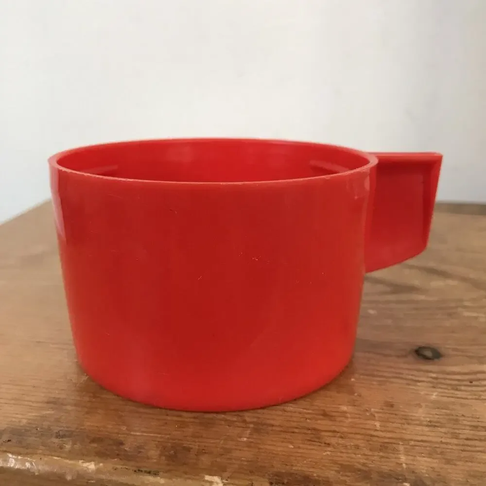 Vintage Aladdin Thermos 71B Dimpled Aluminum Red Top Bullet Thermo King Qt 032B
